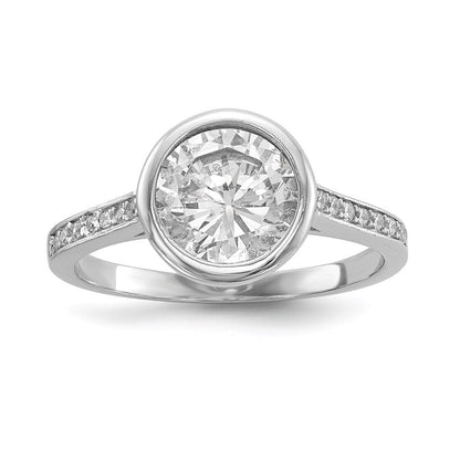 Sterlingsilber Rhodiniert Zirkonia 3 Ring Set
