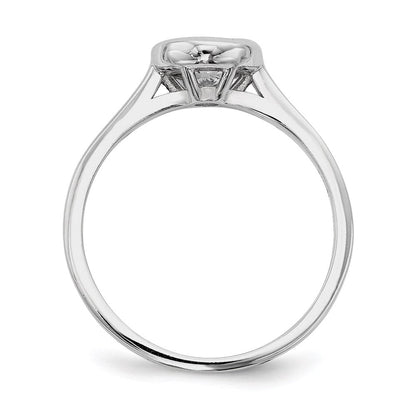 Sterlingsilber Rhodiniert Zirkonia 3 Ring Set