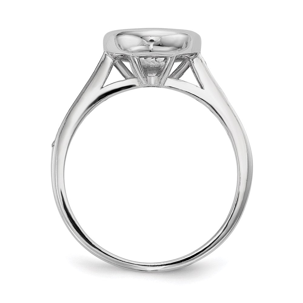 Sterlingsilber Rhodiniert Zirkonia 3 Ring Set