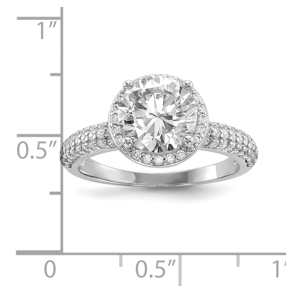 Sterlingsilber Rhodiniert Zirkonia Pavé‚äö Ring
