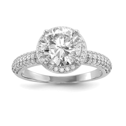 Sterlingsilber Rhodiniert Zirkonia Pavé‚äö Ring