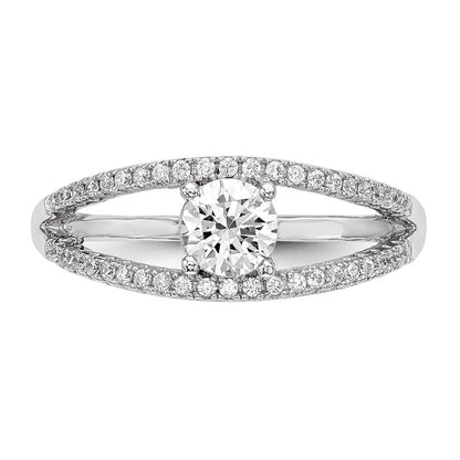 Sterlingsilber Rhodiniert Zirkonia Ring (size 8 Nur)