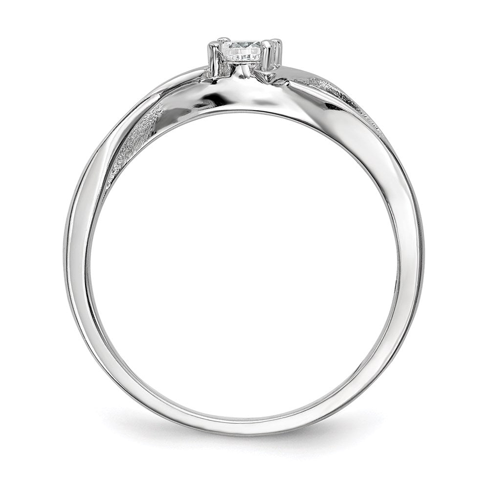 Sterlingsilber Rhodiniert Zirkonia Ring
