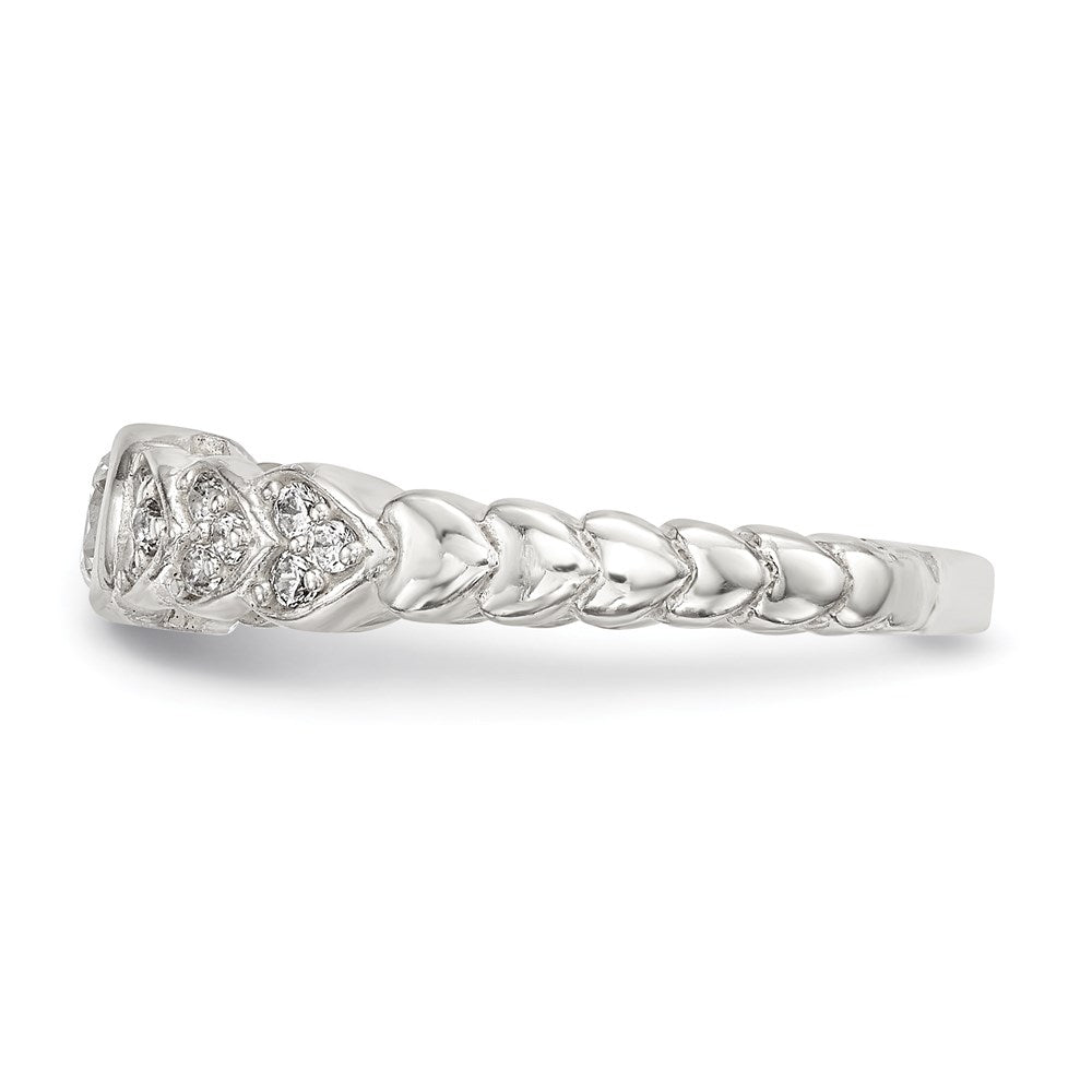 Sterlingsilber Poliert Zirkonia Fantasie Ring