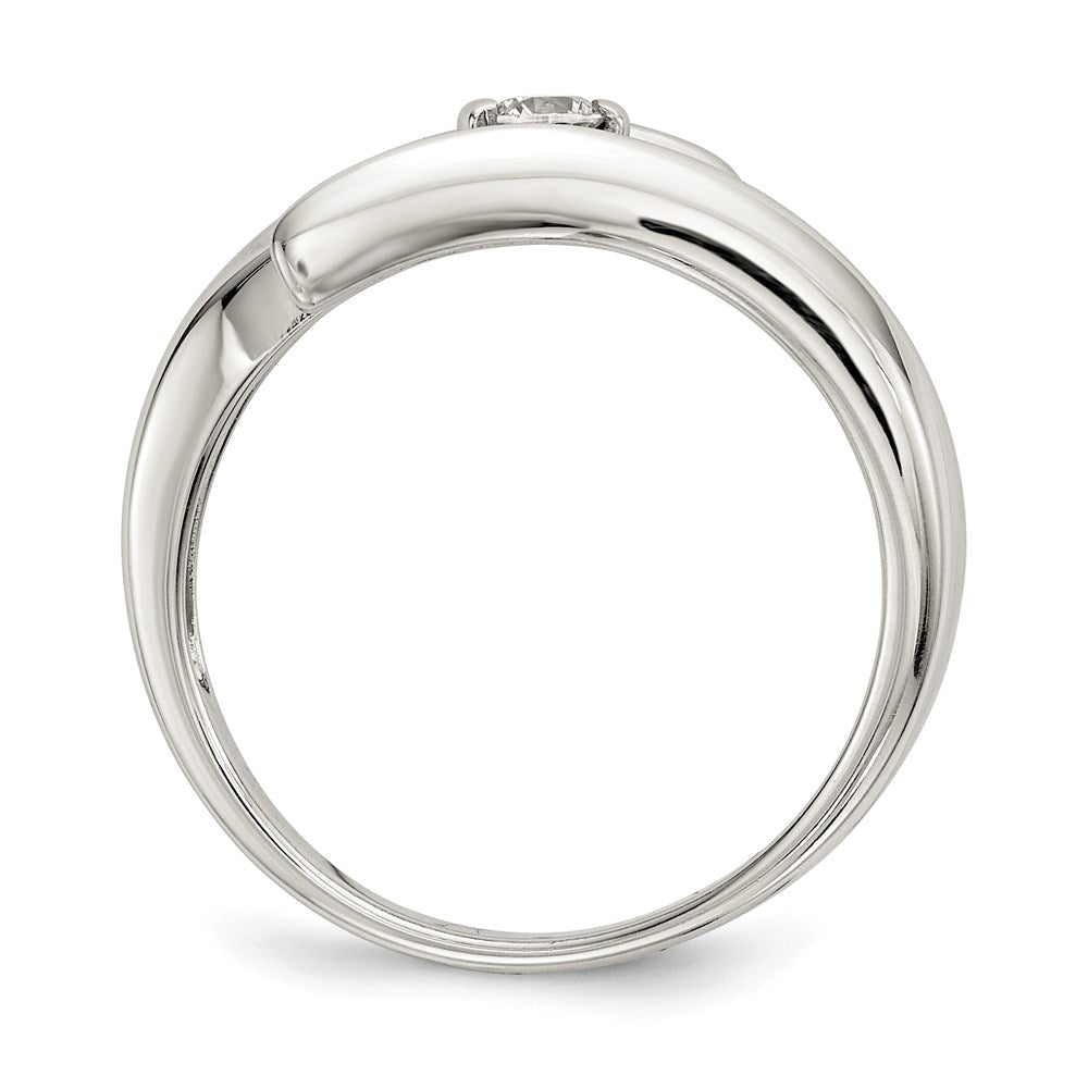 Sterlingsilber Zirkonia Ring (size 8 Nur)