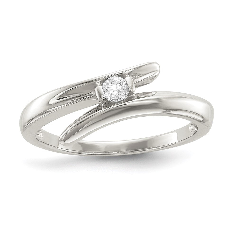 Sterlingsilber Zirkonia Ring (size 8 Nur)