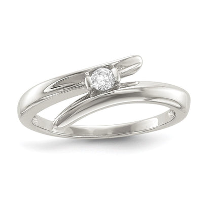 Sterlingsilber Zirkonia Ring (size 8 Nur)