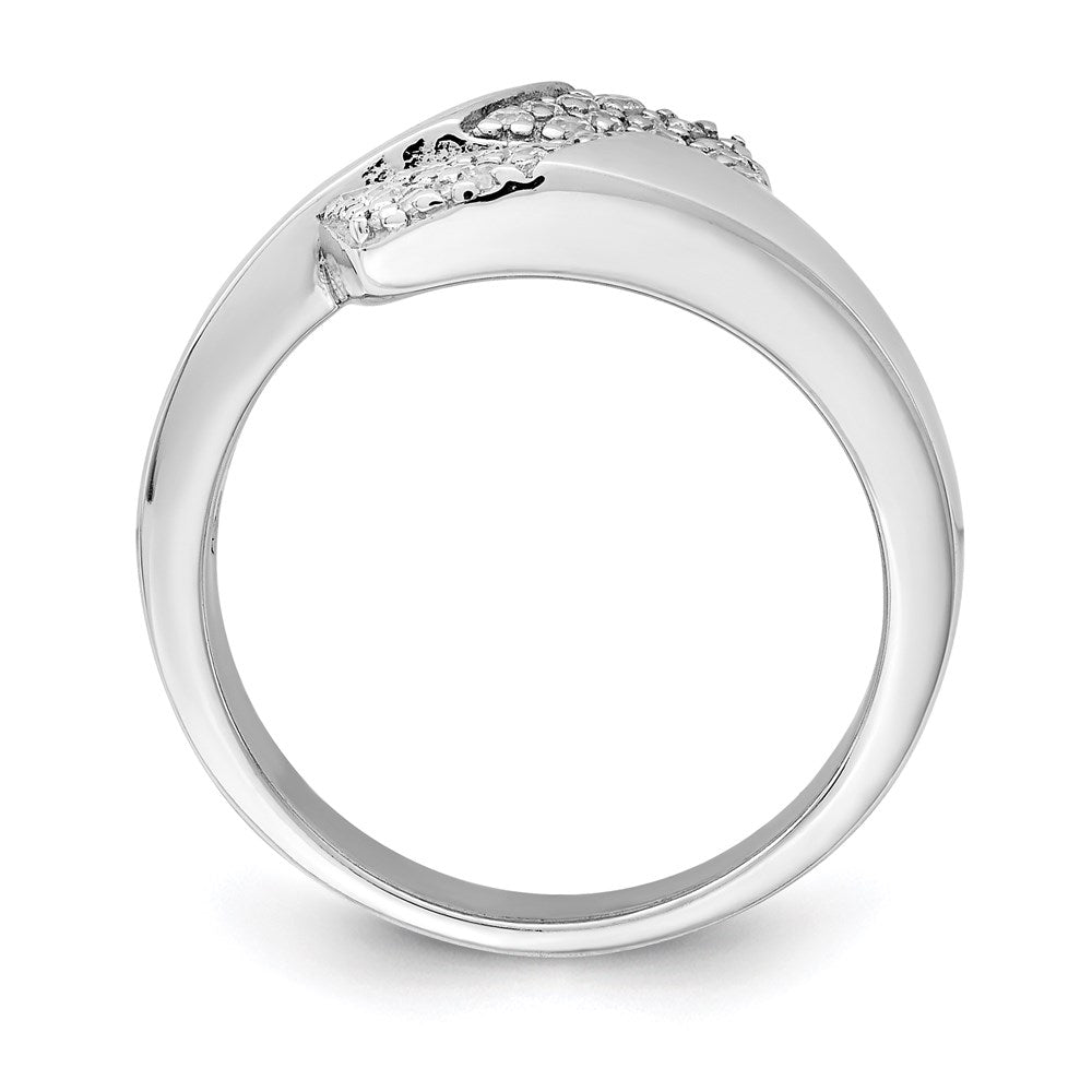 Sterlingsilber Rhodiniert Poliert mit Zirkonia Ring