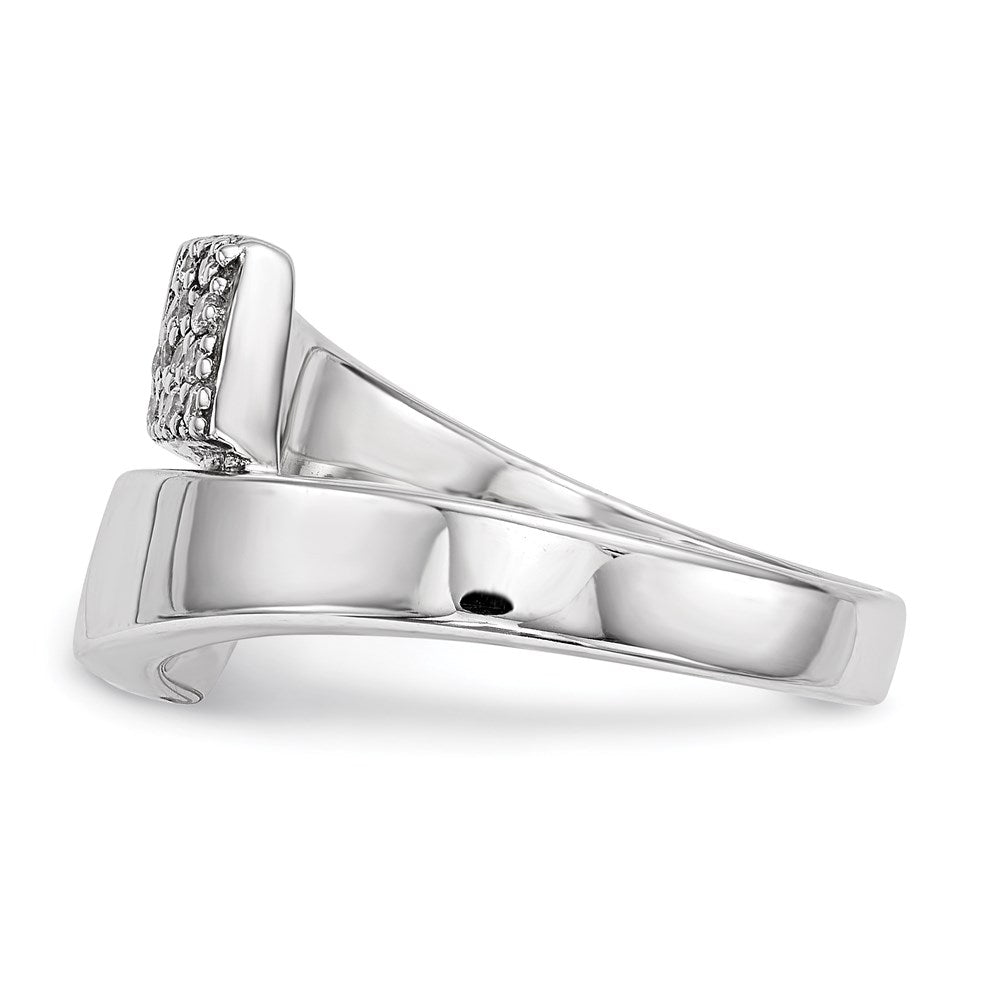 Sterlingsilber Rhodiniert Poliert mit Zirkonia Ring