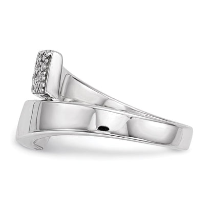 Sterlingsilber Rhodiniert Poliert mit Zirkonia Ring