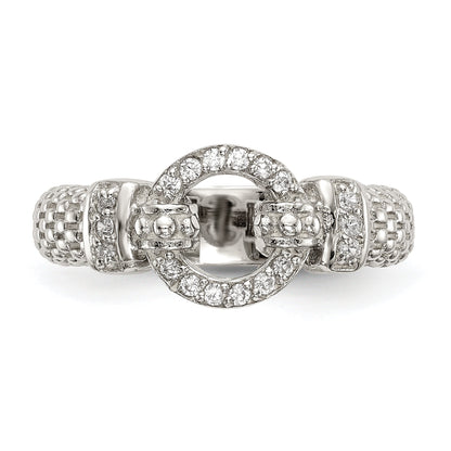 Sterlingsilber Zirkonia Strukturiert Ring