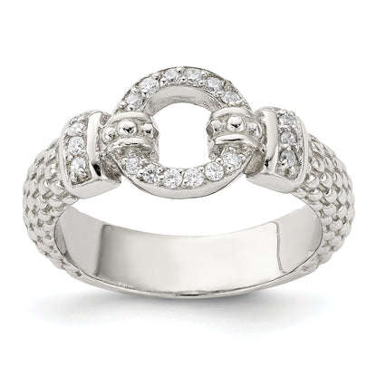 Sterlingsilber Zirkonia Strukturiert Ring