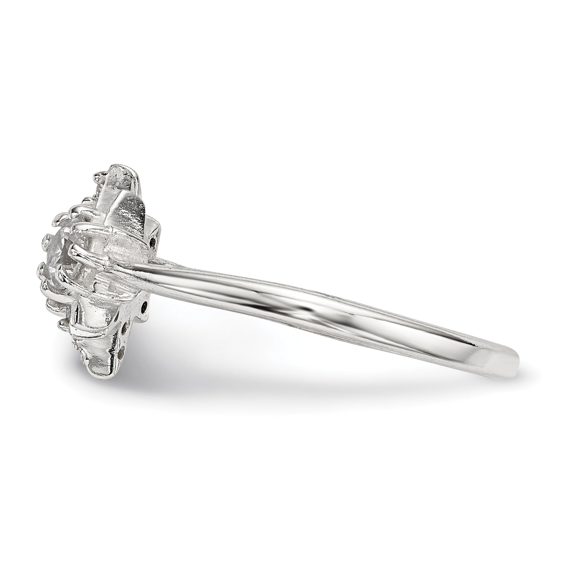 Sterlingsilber Poliert Zirkonia Sterne Ring