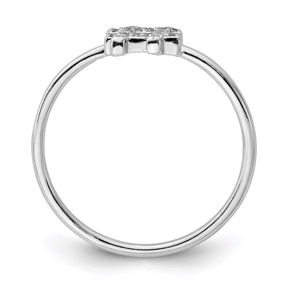 Sterlingsilber Rhodiniert Zirkonia Hashtag Ring