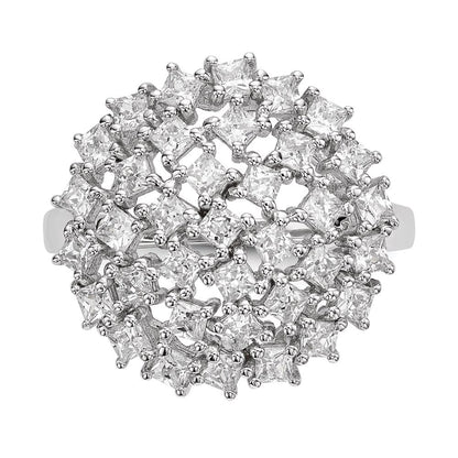 Sterlingsilber Rhodiniert Zirkonia Ring