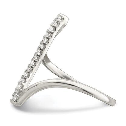 Sterlingsilber Zirkonia Stab Ring
