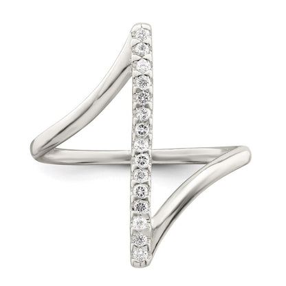 Sterlingsilber Zirkonia Stab Ring