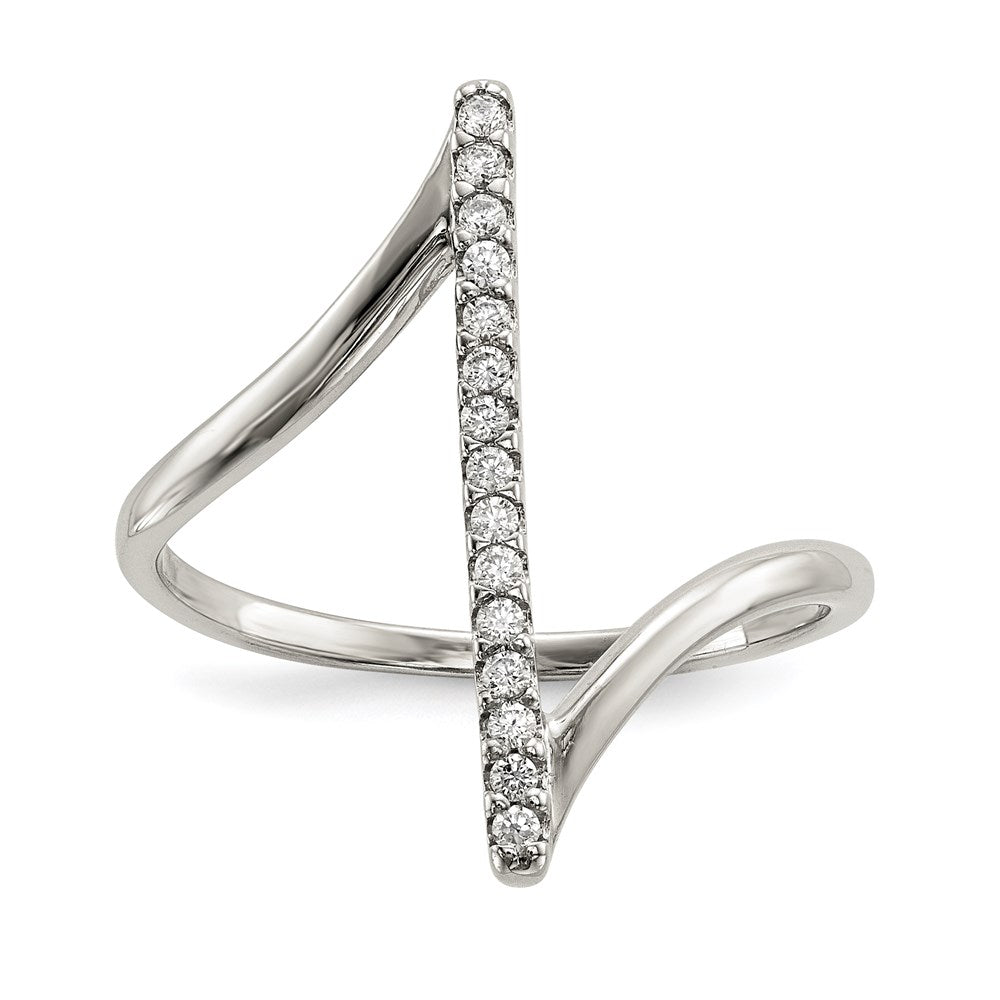 Sterlingsilber Zirkonia Stab Ring