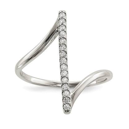 Sterlingsilber Zirkonia Stab Ring