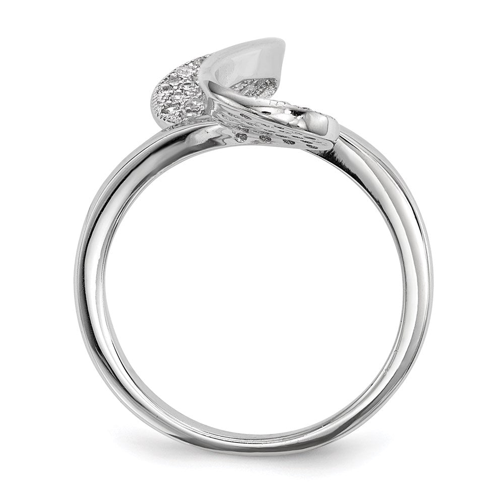 Sterlingsilber Rhodiniert Zirkonia Ring