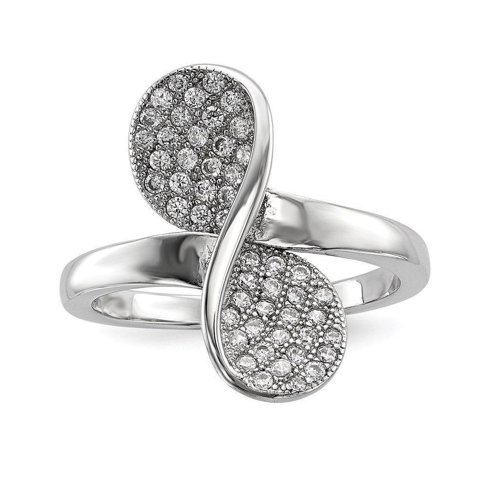 Sterlingsilber Rhodiniert Zirkonia Ring