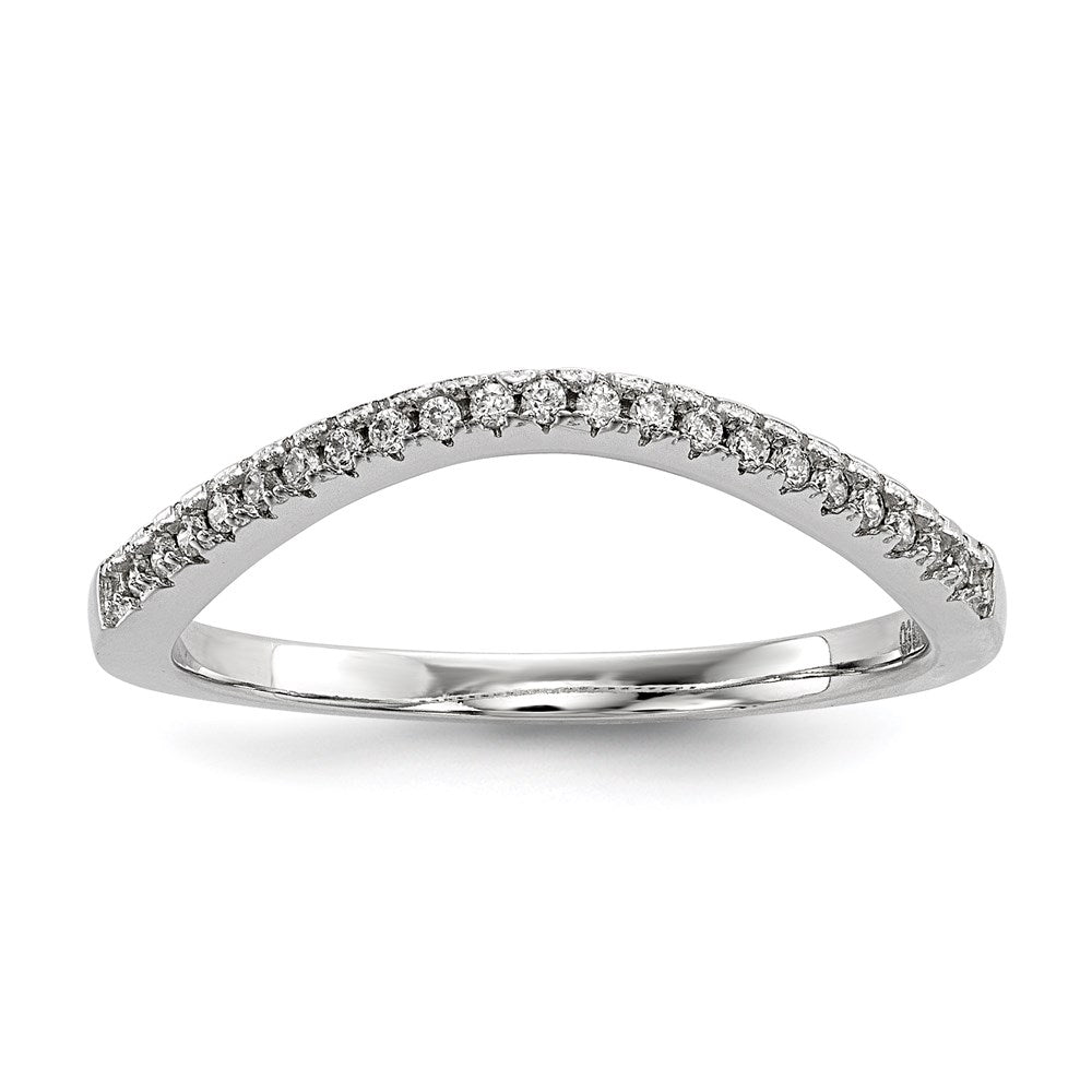 Sterlingsilber Rhodiniert Zirkonia 3 Ring Set (size 7 Nur)