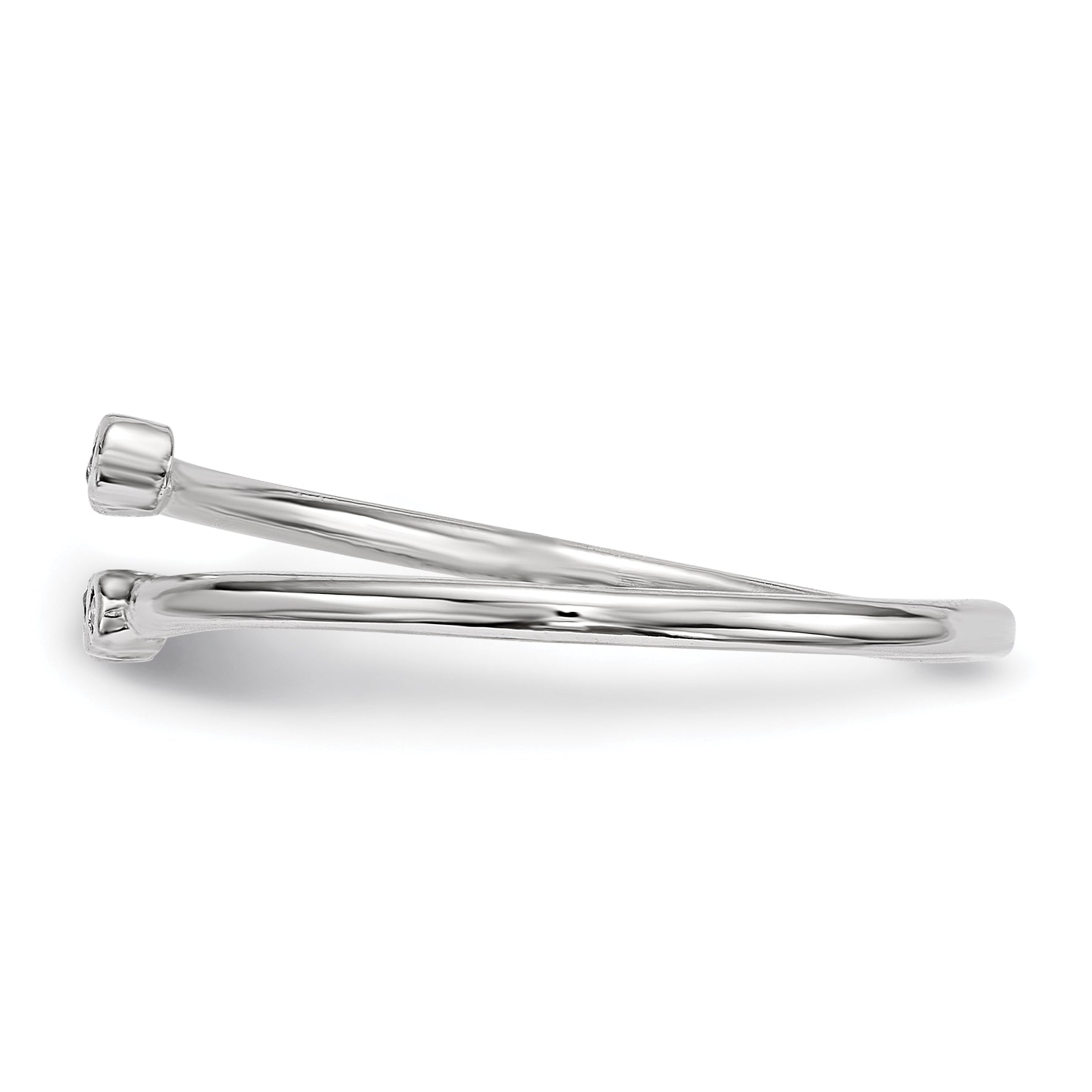 Sterlingsilber Rhodiniert Zirkonia Verstellbar Ring