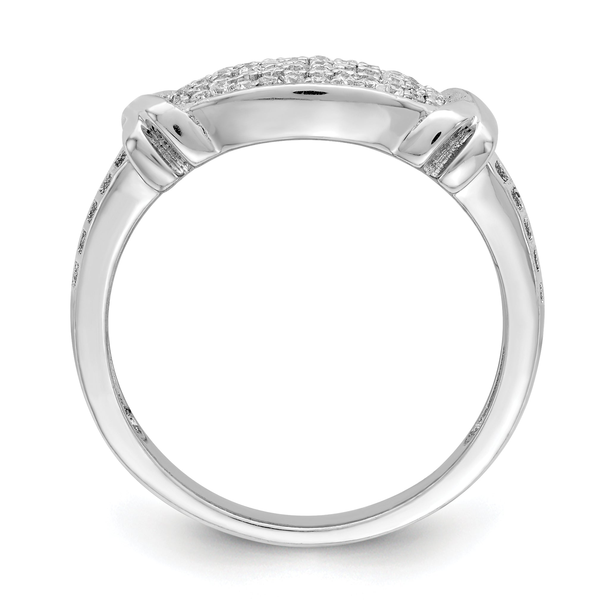 Sterlingsilber Rhodiniert Zirkonia Ring