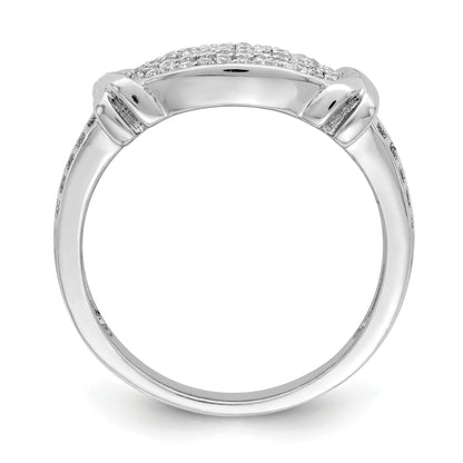 Sterlingsilber Rhodiniert Zirkonia Ring