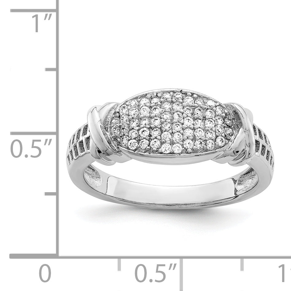 Sterlingsilber Rhodiniert Zirkonia Ring