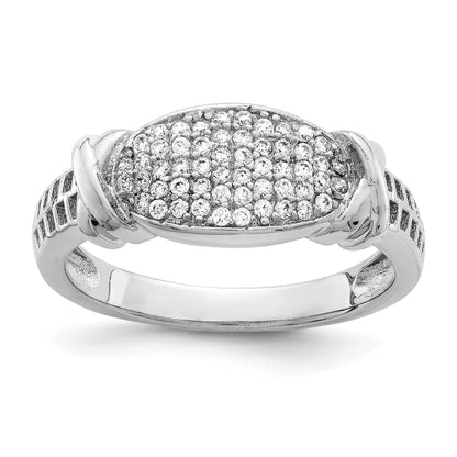 Sterlingsilber Rhodiniert Zirkonia Ring
