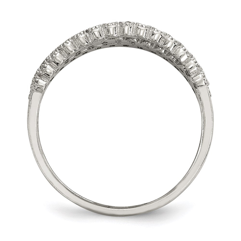 Sterlingsilber Stapelbar Set Of 5 Zirkonia Rings