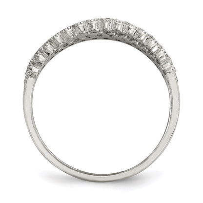 Sterlingsilber Stapelbar Set Of 5 Zirkonia Rings