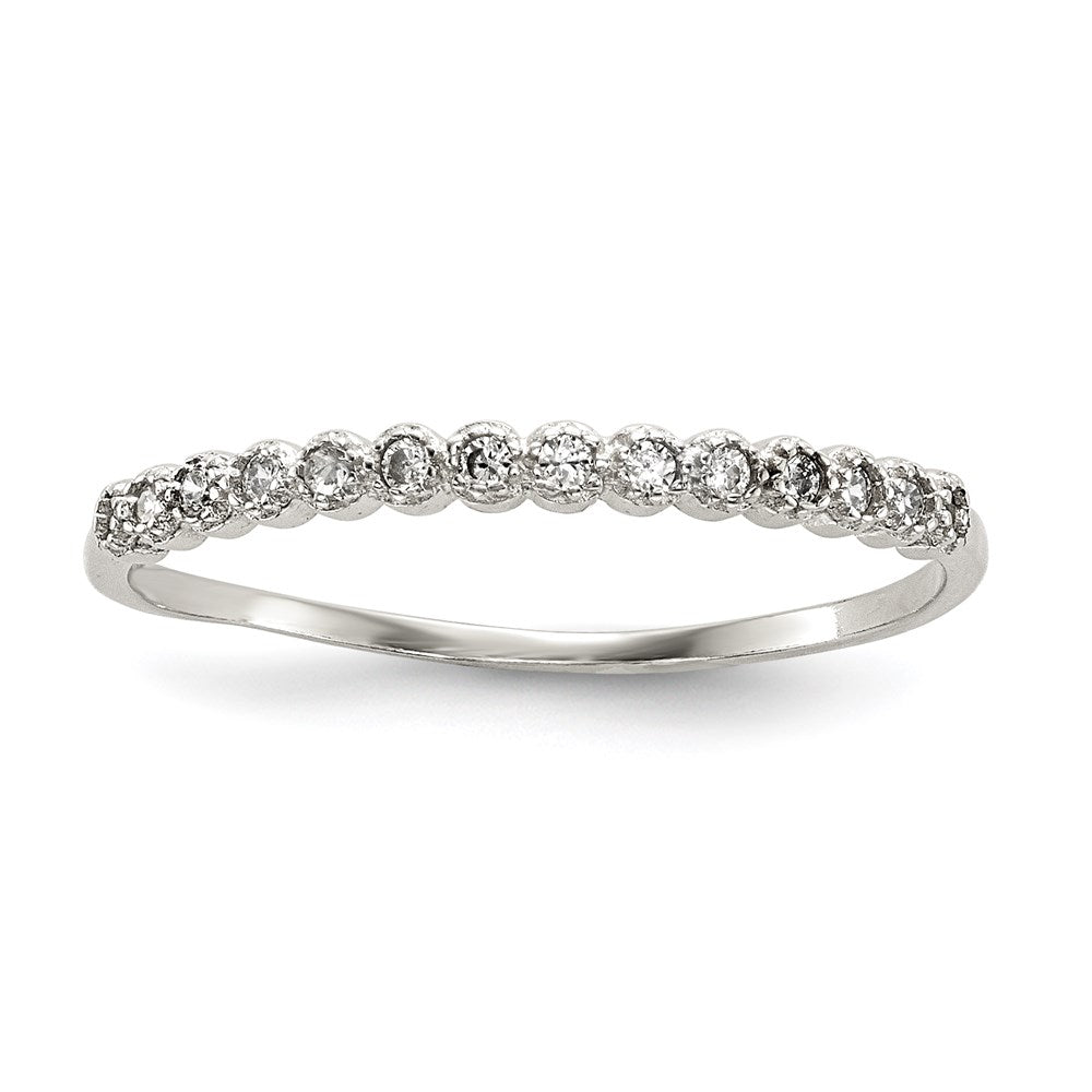 Sterlingsilber Stapelbar Set Of 5 Zirkonia Rings