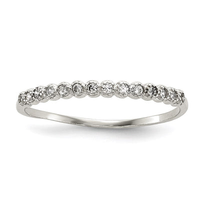 Sterlingsilber Stapelbar Set Of 5 Zirkonia Rings