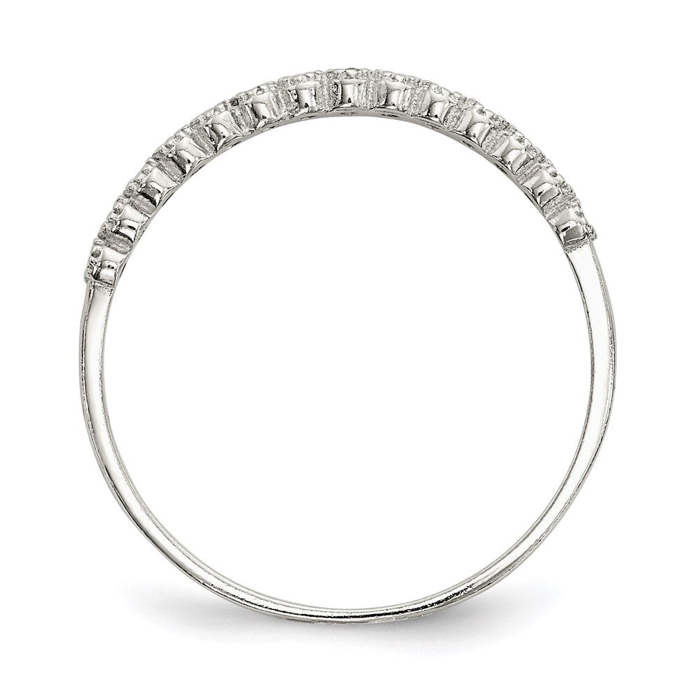 Sterlingsilber Stapelbar Set Of 5 Zirkonia Rings