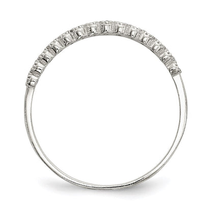 Sterlingsilber Stapelbar Set Of 5 Zirkonia Rings