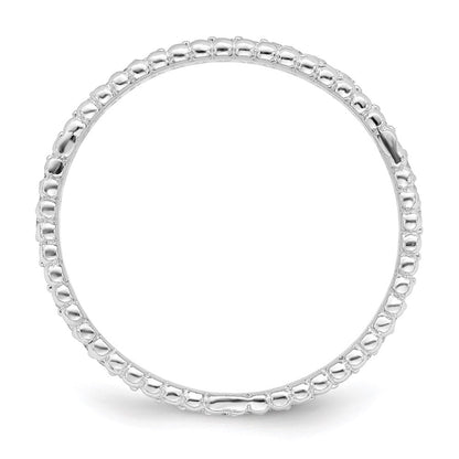 Sterlingsilber Rhodiniert Poliert Zirkonia 5.0mm Ring (size 8 Nur)