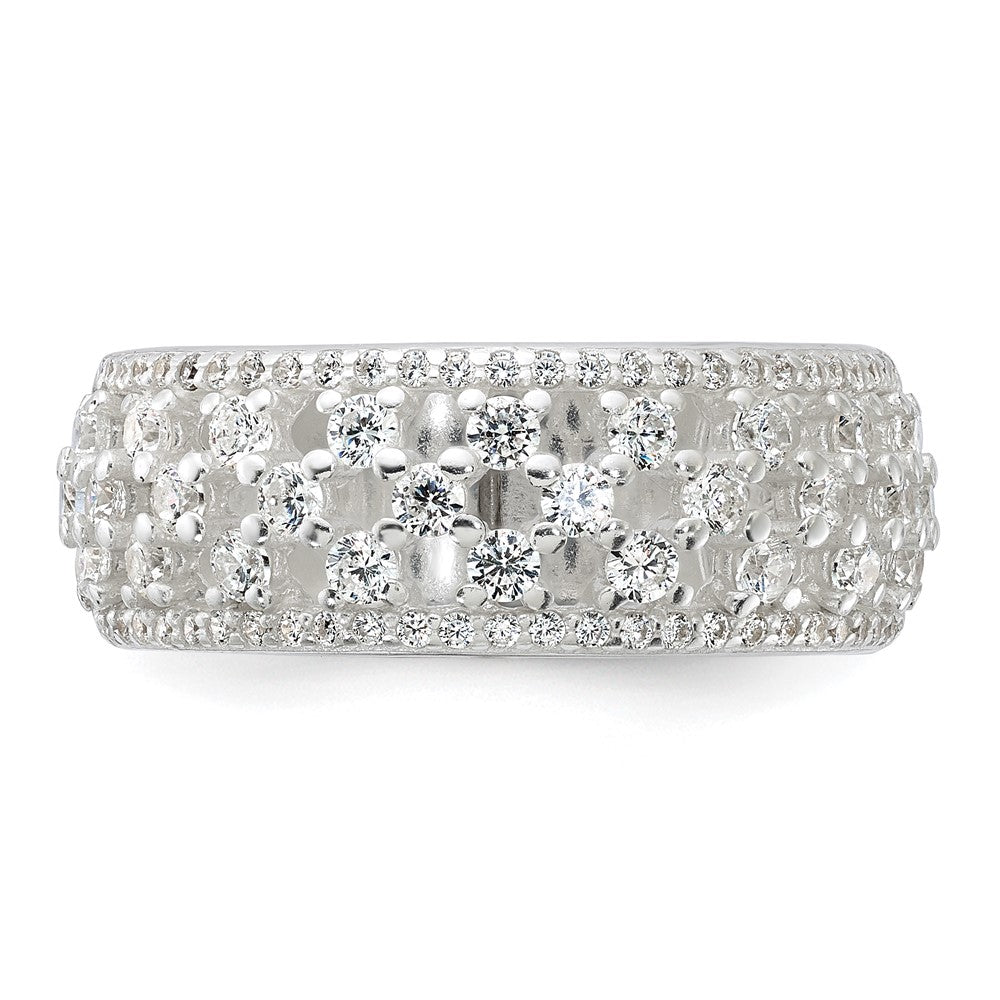 Sterlingsilber Poliert Zirkonia Ring