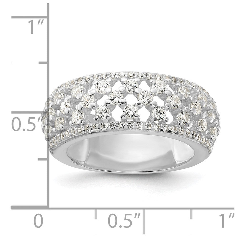 Sterlingsilber Poliert Zirkonia Ring