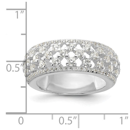 Sterlingsilber Poliert Zirkonia Ring