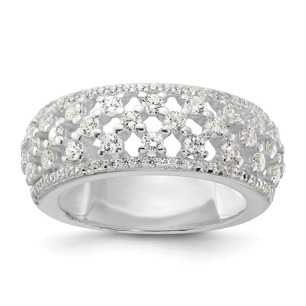 Sterlingsilber Poliert Zirkonia Ring