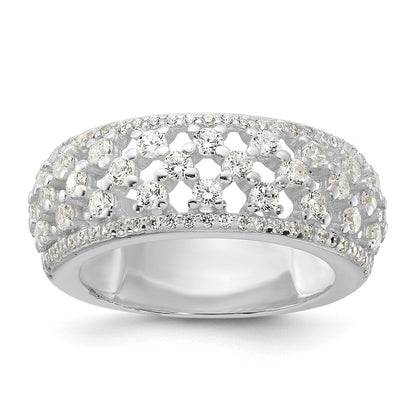 Sterlingsilber Poliert Zirkonia Ring