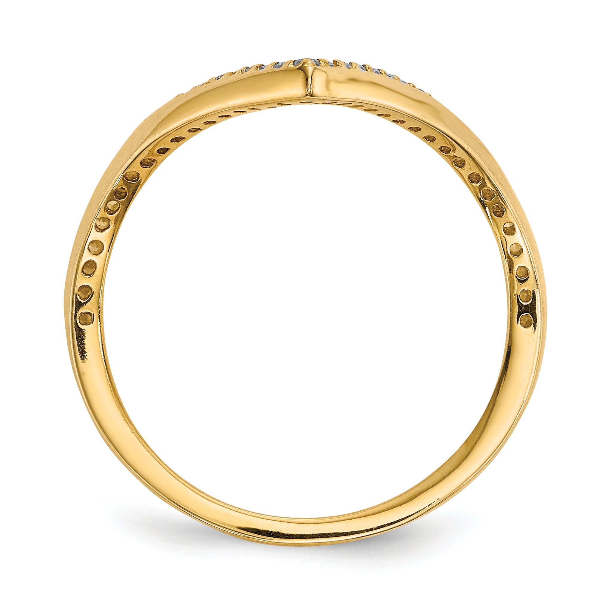 Sterlingsilber Rhodium & Schwarz Platte, Gold Roséfarben Zirkonia 4 Ring Set