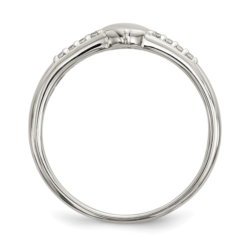 Sterlingsilber Zirkonia Herz Ring