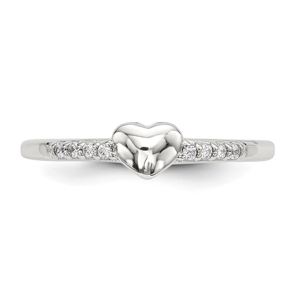 Sterlingsilber Zirkonia Herz Ring