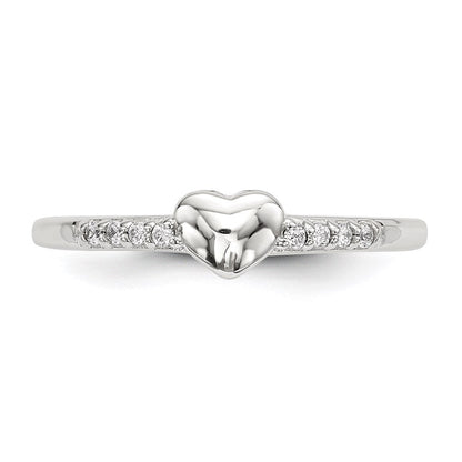 Sterlingsilber Zirkonia Herz Ring