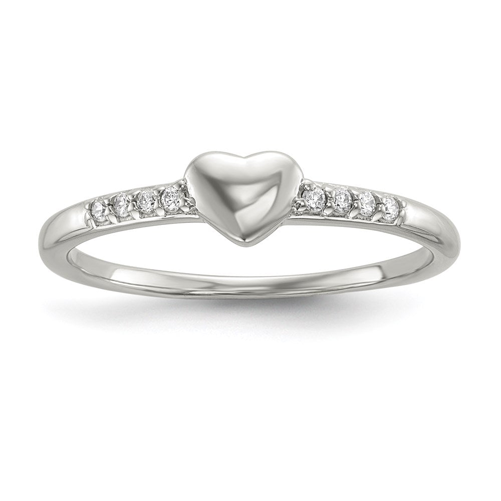 Sterlingsilber Zirkonia Herz Ring