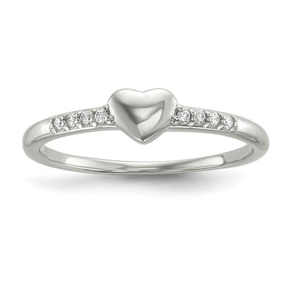 Sterlingsilber Zirkonia Herz Ring