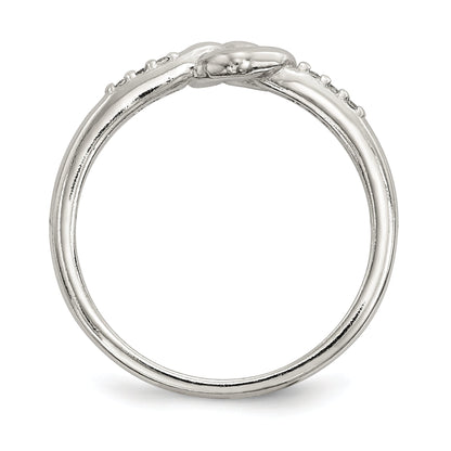 Sterlingsilber Zirkonia Herz Ring